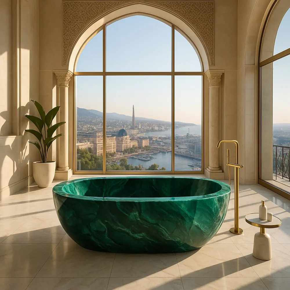 Green malachite bath