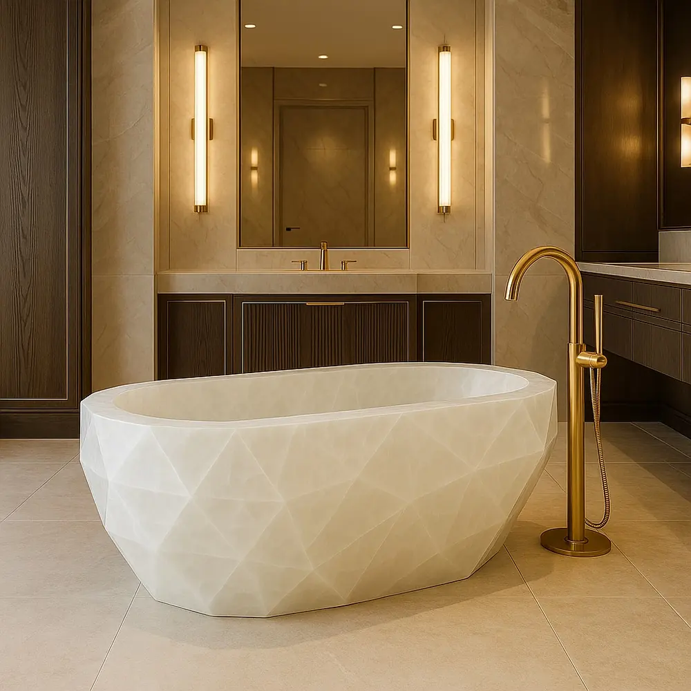 Rock crystal bath